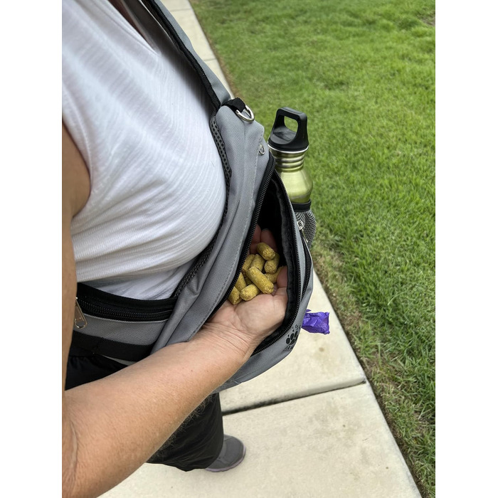 Сумка для тренування собак Paw Leckerli, сіра, стандартна (1 шт.)