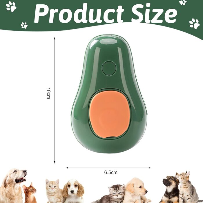 Щітка для котів та собак з водою, для короткої та довгої шерсті. Щітка для видалення шерсті, масажу та догляду за тваринами (зелена)