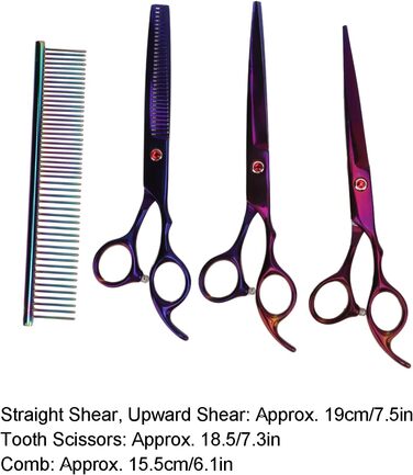 Професійний набір ножиць для грумінгу собак, 5 шт., 17.8 см, нержавіюча сталь