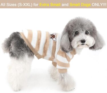 Теплий зимовий пуловер для собак ZUNEA: флісова куртка для цуценят, тепла сорочка для чихуахуа, котів, собак, дівчаток та хлопчиків, коричнева, розмір L