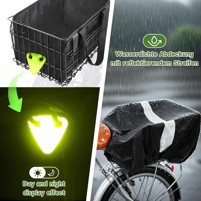 Знімний задній кошик для велосипеда, складний кошик на багажник, великий кошик для велосипеда, шкільний рюкзак, E-Bike, кошик для собак, сірий