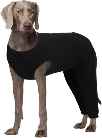 Комбінезон для собак Kuoser після операції на задніх лапах, чорний, розмір L (4XL, обхват талії 68 см)