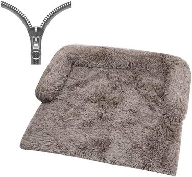 Килимок для собак великих та малих порід, м'який та теплий, з плюшу, дихаючий, для котів та собак, зручний диванчик, не слизький, легко миється (102x90x20 см, Хакі)