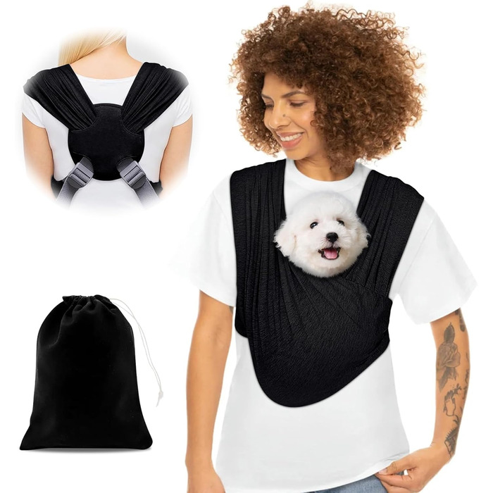 Сумка-переноска для собак до 9 кг, тканинна, з регульованим ременем, для прогулянок на вулиці