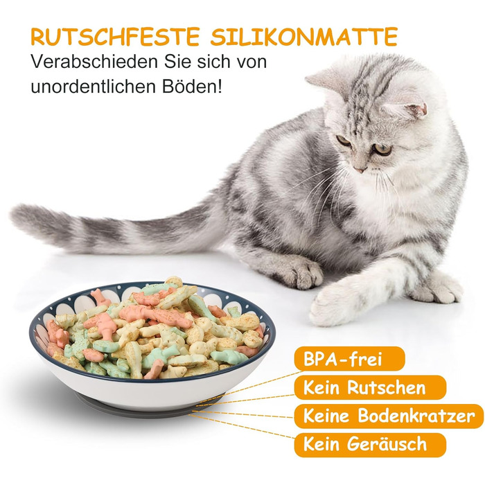 Набір мисок для котів з кераміки Katzennapf Set - 6 шт. - білий (Classic-A)