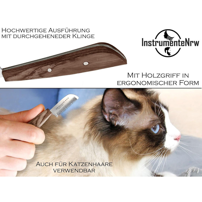 Набір для грумінгу собак та котів: триммер, гребінець, ножиці. З тонкими та грубими зубцями, нержавіюча сталь