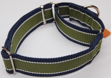 Нашийник для собак Martingale, 4 см, нейлон 1600D, анти-вислизання, 3 кольори, міцний, для середніх та великих собак, сіро-блакитний & чорний, армійсько-зелений & сірий (розмір: 43-64 см)