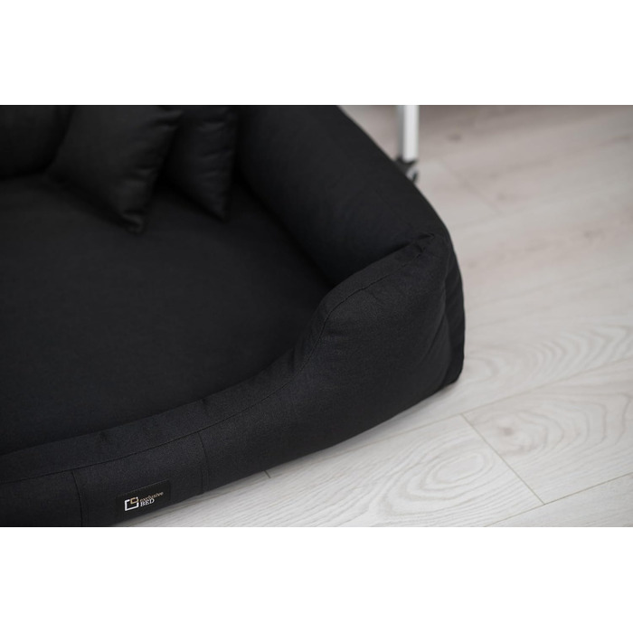 Ортопедичне ліжко для собак Bruno Grosse, середнього та малого розміру - подушка для собак, килимок для собак з тканини Aura - Memory Foam, м'яке, довговічне, стійке до зношування та розривів (XXXL, Чорний)