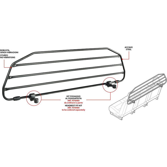 Відбійник NORDRIVE N70054 Premium-Guard для собак та тварин, сталь, 1110x320 мм