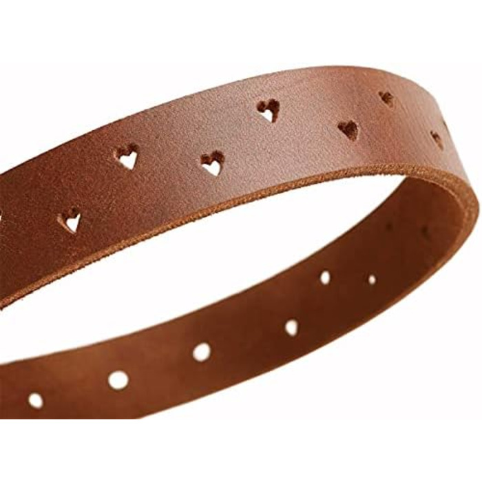 Нашийник для собак HUNTER Aalborg Soul, колір коньячний з сердечком, міцний, розмір 45