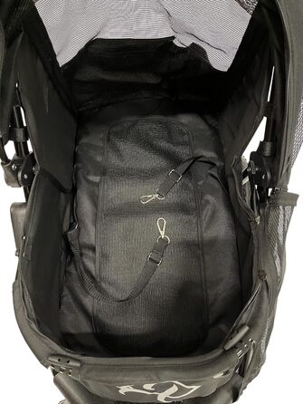 Petique Chinook Schwarz: розкішний візок для собак | Колеса 30 см, EVA, світловідбивачі | До 23 кг