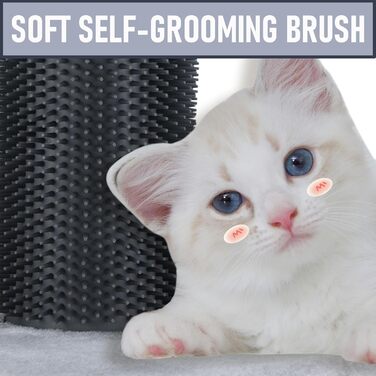 Котячий будиночок Dimaka 68,6 см з дряпалкою, покритий плюшем та мотузкою, вертикальний для котів