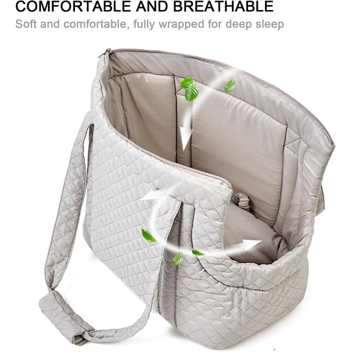 Транспортна сумка для тварин, переноска для собак та котів, бавовна, сіра