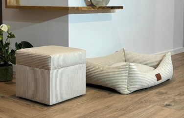 Ліжко для собак Cord, знімний водонепроникний чохол, для малих, середніх та великих собак, лежанка, корзина, бежевий колір, XXL 130x100 см