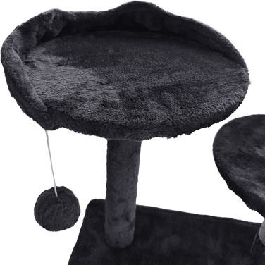 Високий кігтеточка для котів Mersjo, чорна, 138 см, сизаль