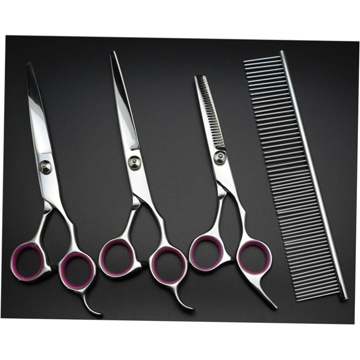 Набір для грумінгу домашніх тварин Supvox: ножиці, гребінець, серветка (для собак та котів)