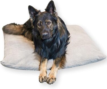 Килимок для собак 4L Textil ZOE: м'який, зручний, з блискавкою, для великих собак, з можливістю прання (графіт, смужки)