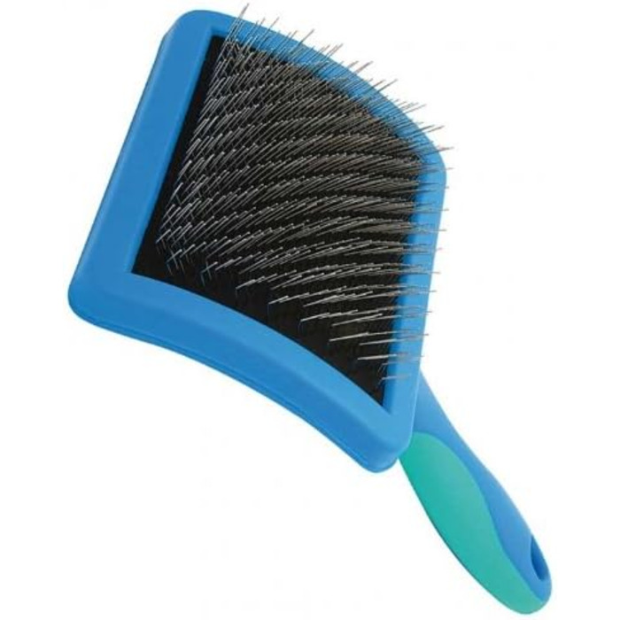 Вигнута щітка для грумінгу домашніх тварин, міцна, велика