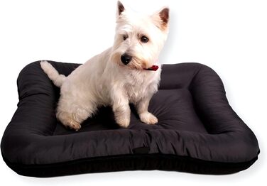 Ліжко для собак середніх порід 4L Textil KLEO, 90x70 см, бежеве, з блискавкою. Ліжко-матрац для собак, вовнове, знімний чохол, легко миється.