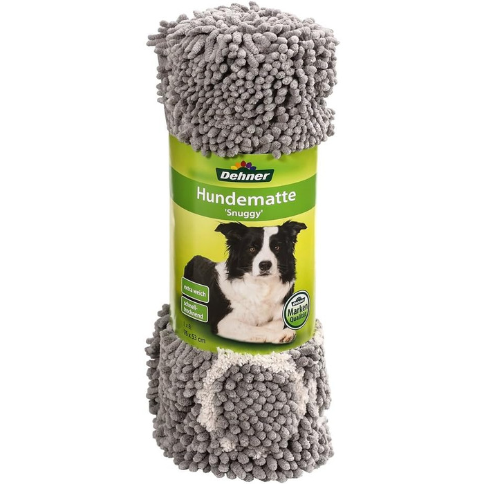 Килимок для собак Dehner Snuggy, 76 x 53 см, поліестер, сірий
