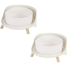 Миска для собак великих порід, керамічна, 1800 мл, біла