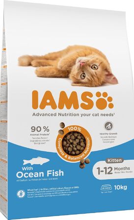 Сухий корм для кошенят IAMS з морською рибою для віку від 1 до 12 місяців, 10 кг