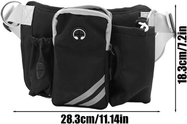 Сумка для собак, дихаюча, з регульованим поясом та кишенями на блискавці, для безручного тренування, зберігання під час бігу, походів, джогінгу, фітнесу, подорожей та щодня