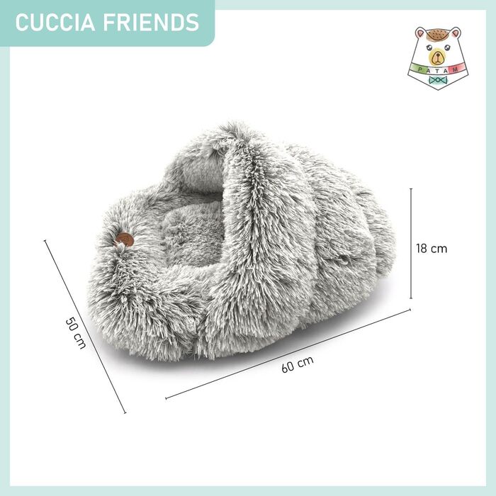 Килимок для собак та котів Friends – антиковзаюча, машинного прання – 60 x 50 см (Бежевий)