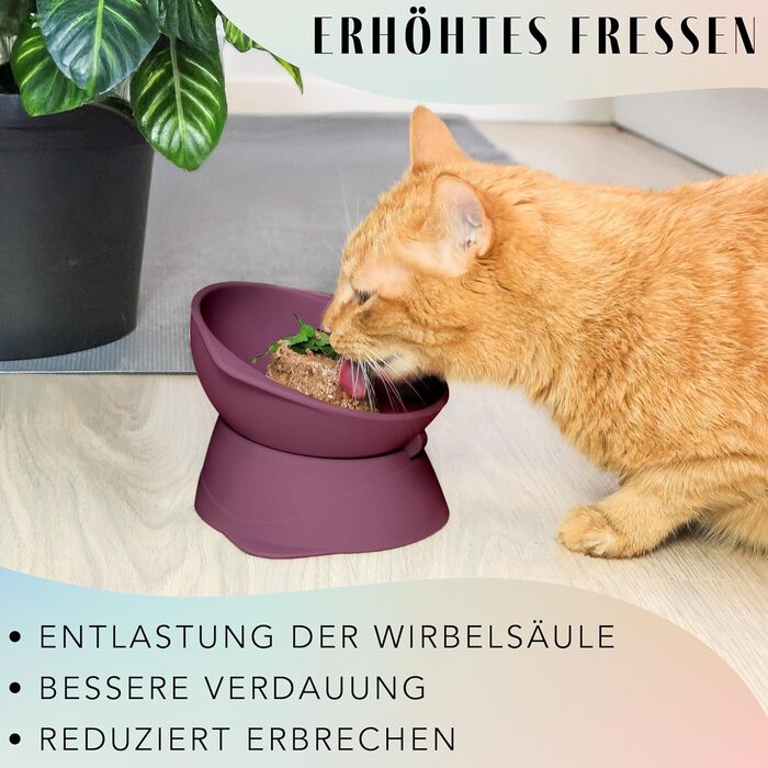 Підвищений миска для кота з регульованим нахилом | Силіконовий миска для кота | Миска для кота, що піднімається