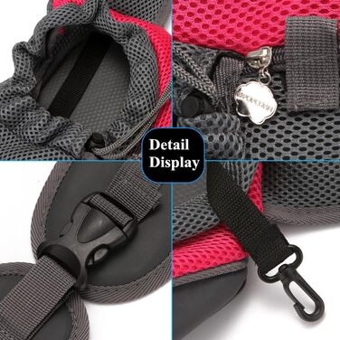 Транспортна сумка для собак та котів з регульованим плечовим ременем, дихаюча переноска для прогулянок та активного відпочинку (червона, 45x28 см)