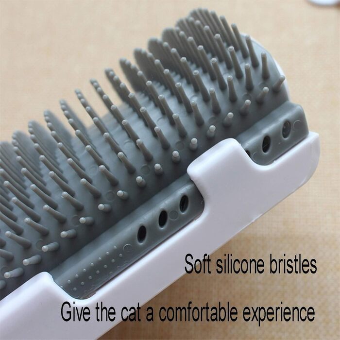 Гребінець для котів з довгим та коротким волоссям, самостійний догляд, іграшка для дряпання (сірий)