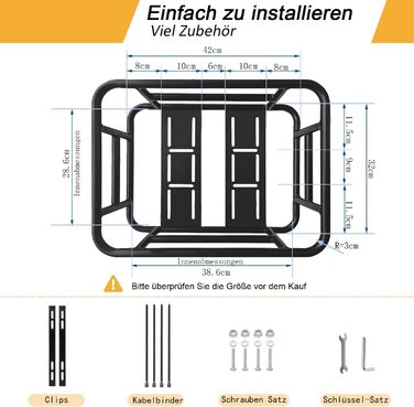 Металевий задній кошик для велосипеда: міцний, великий, з дощем. Підходить для велосипедів та електровелосипедів, для покупок, перевезення собак. Без внутрішнього мішка, з сіткою для багажу.