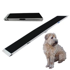 Рампа для собак TRUTZHOLM, розкладна, 215 см, вантажопідйомність 180 кг, алюміній, сірий/чорний, з сумкою