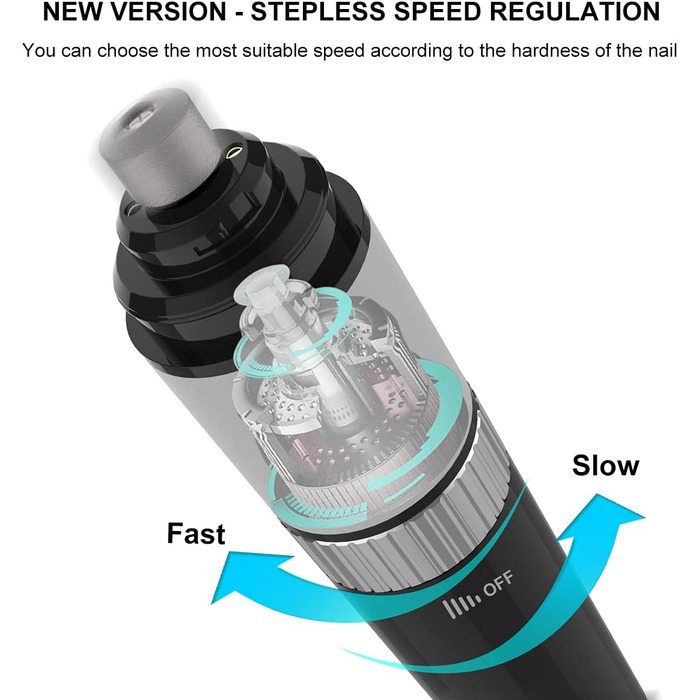 Шліфувальник кігтів для собак і котів Casifor з LED-підсвічуванням, тихий, чорний