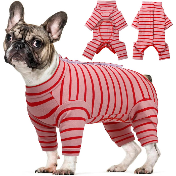 Піжама для собак після операції Kuoser, для собак малих та середніх порід (XL, червоний)