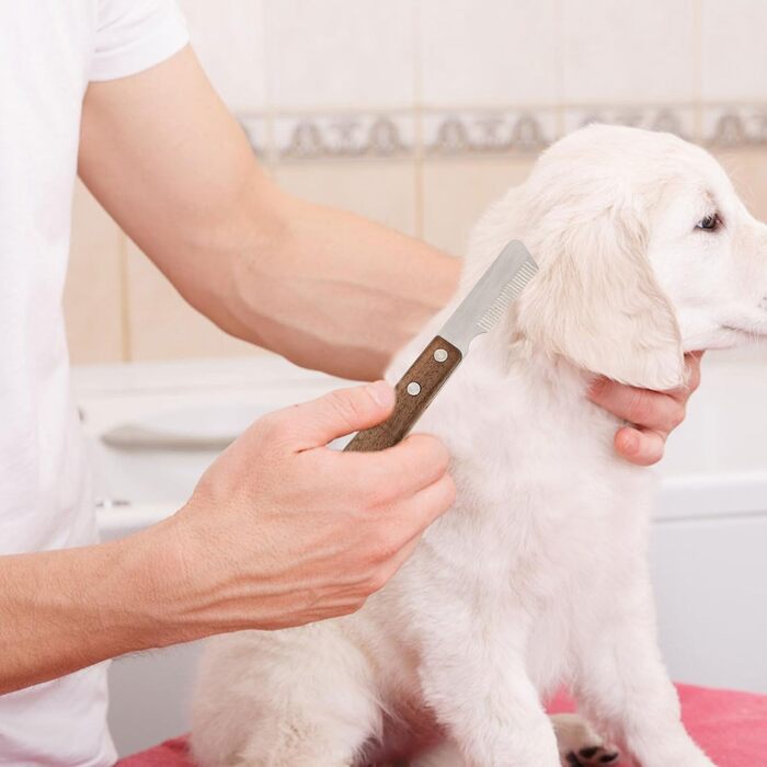 Гребінець для собак Toyvian (2 шт.) - професійний інструмент для догляду за шерстю, м'яка масажна щітка для довгої та короткої шерсті