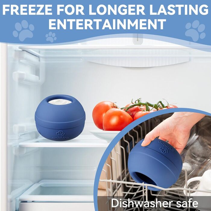 Інтерактивна іграшка-заспокійник для собак, з можливістю заповнення, для тривалої розваги, морозостійка, безпечна для здоров'я (блакитно-зелений)