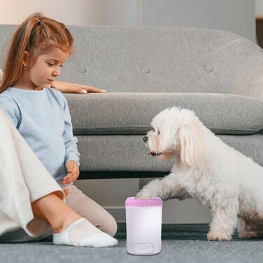 Миска для миття лап собак, очищувач лап | Миска для очищення лап собак - миска-очисник для брудних лап домашніх тварин, силіконовий пристрій для догляду за лапами, підходить для маленьких, середніх собак (Рожевий)