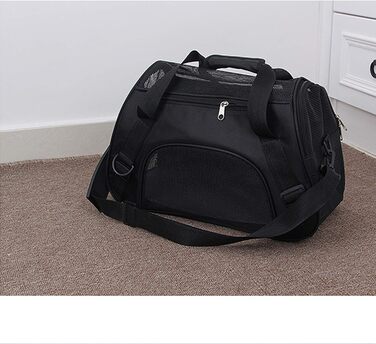 Сумка-переноска для домашніх тварин з м'якими боковинами (S, BLACK)