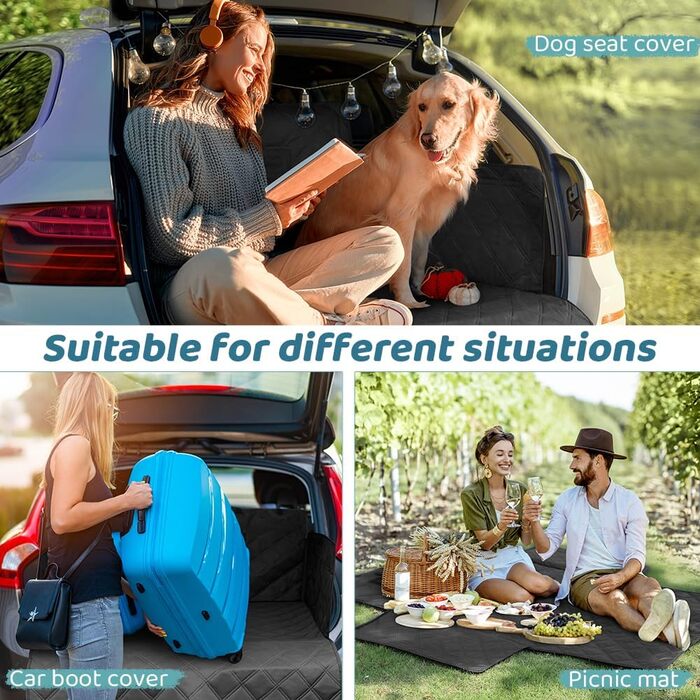 Захист для багажника авто для собак KYG з неслизьким дном, захистом бокових панелей та краю, універсальний, вологостійкий та стійкий до подряпин, 195 x 105 см