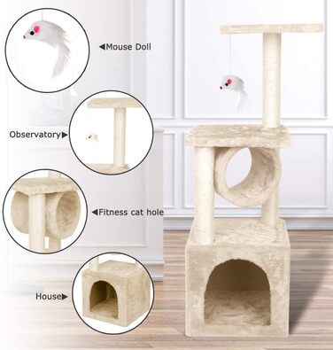 Когтеточка для котів CA&T P.J Pet Products, бежева, універсальна