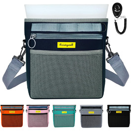 Сумка для ласощів для собак, універсальна сумка для прогулянок з силіконовим кишеньком, мішок для корму для дресирування собак та дозатор ласощів, ідеальна для активного відпочинку на природі (Чорний 4 чашки) (5. Синій 4 чашки)