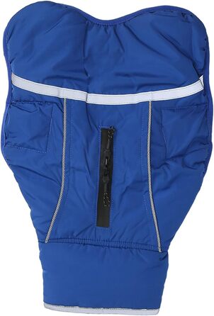 Теплий зимовий пухнастий нашийник для собак, куртка для собак, нашийник з нейлону з відбиваючим дизайном, XXXL, блакитний