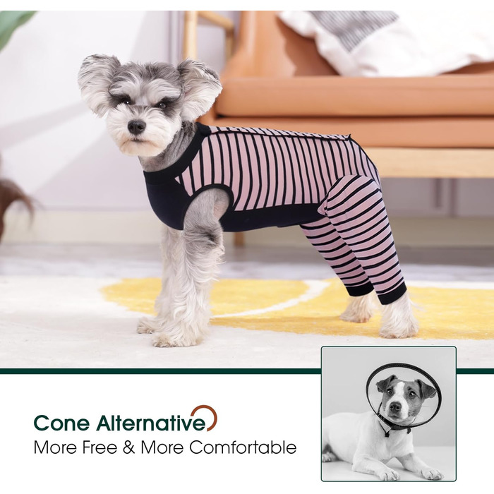 Комбінезон для собак Kuoser після операції на задніх лапах, чорний, розмір L (M(спинка:34см), Рожевий)