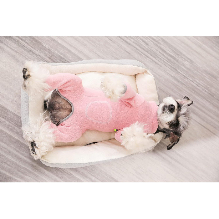 Теплий зимовий одяг для собак: теплий флісовий костюм з світловідбиваючим блискавкою, піжама для собак, костюм (XL, Рожевий)