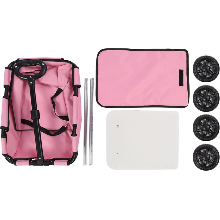 Складана візок для собак 4-Rad, Переносний дитячий візочок для домашніх тварин, візок для котів та собак, 51 x 35 x 23 см, підходить для собак, котів та інших дрібних тварин