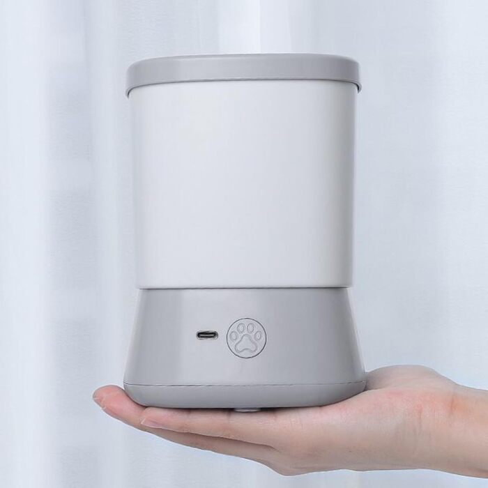 Круглий очищувач лап для собак, мийка лап | 2 швидкості, захист від бризок, аксесуар для догляду за лапами під час прогулянок, походів, кемпінгу