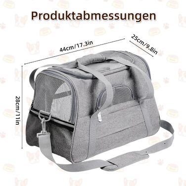 Складана переноска для собак та котів, транспортна сумка для подорожей, авто, літака. Легка, дихаюча переноска для маленьких та середніх котів, кроликів, цуценят