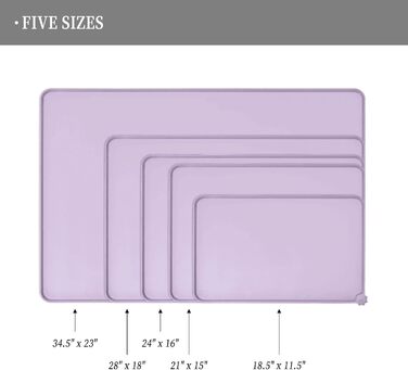 Силіконові килимки для тварин - водонепроникні килимки для собак та котів з піднятими бортиками. Розмір 60x40 см (1 шт.)