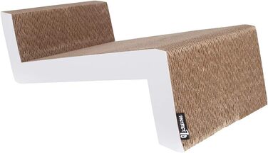 Диван-когтеточка District 70-4727 - когтеточка з гофрокартону, білий, розмір L (60 x 35 x 18 см)